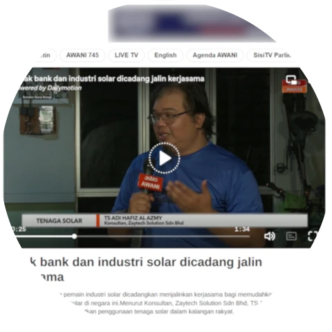 adi hafiz in awani tv about solar